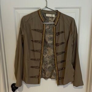 Chico's Brown Embellished Blazer